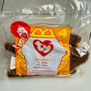 Mcdonalds Ty Teenie Beanie Babies Plush Chocolate The Moose Tag 1996 VTG
